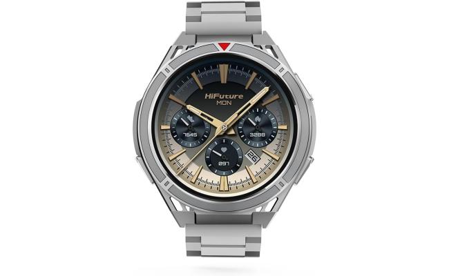 HiFuture ACTIVE Smartwatch with Dual Band GPS, 1.43" AMOLED Display, 7-Day Battery Life, Sleep & Heart Rate Health Tracking, IP68 Waterproof for Men & Women - Silver